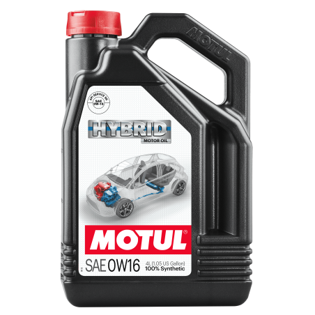 Photographie d'un bidon de Huile Moteur Motul HYBRID 0W16